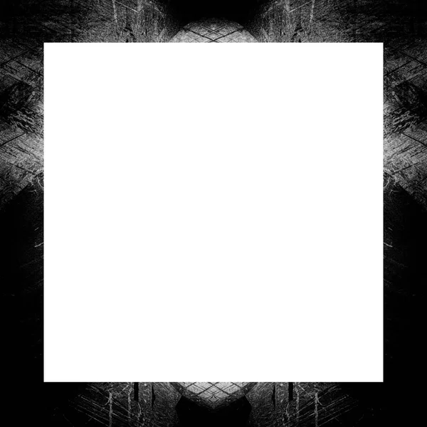 Old Grunge Vintage Texture Retro Pattern Square Frame Empty Space — Stock Photo, Image