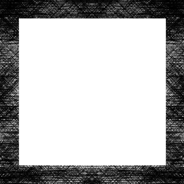 Grunge Frame Black White Texture Copy Space Middle Image Advertisement — Stock Photo, Image