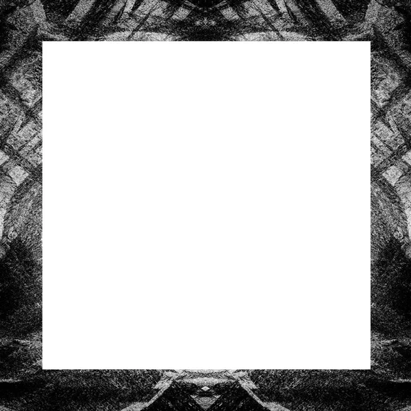 Grunge Frame Black White Texture Copy Space Middle Image Advertisement — Stock Photo, Image