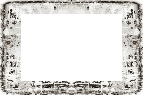 Oude Grunge Verweerde Geschilde Gips Wandlijst Met Abstracte Antieke Gebarsten — Stockfoto