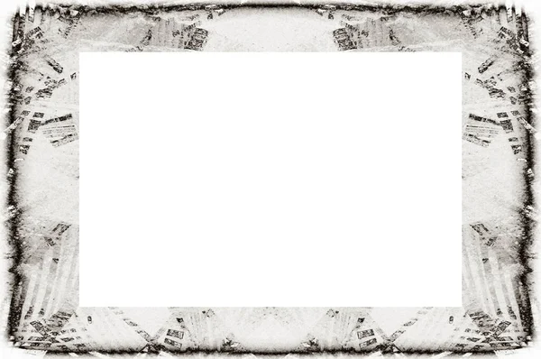 Old Grunge Weathered Peeled Painted Plaster Wall Frame Abstract Antique — Φωτογραφία Αρχείου