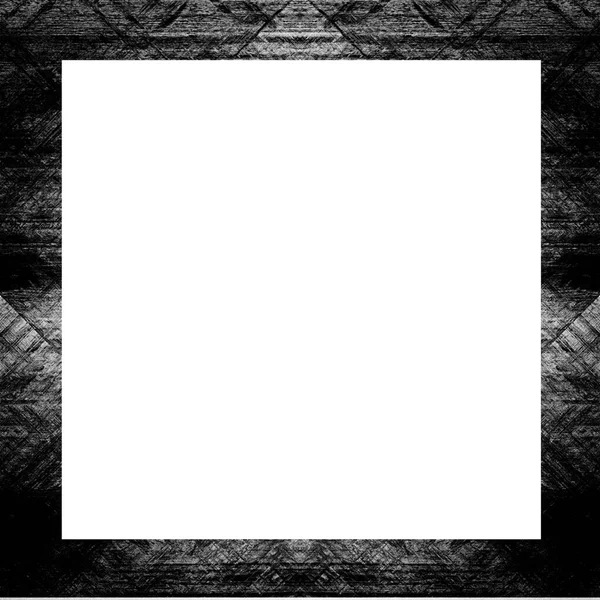 Grunge Frame Black White Texture Copy Space Middle Image Advertisement — Stock Photo, Image