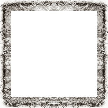 Geçmişe dönük eski grunge klasik deseni, resim için boş alanı olan kare çerçeve, metin.