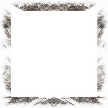 Geçmişe dönük eski grunge klasik deseni, resim için boş alanı olan kare çerçeve, metin.