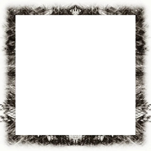 Oude Kleur Grunge Vintage Textuur Met Retro Patroon Vierkant Frame — Stockfoto