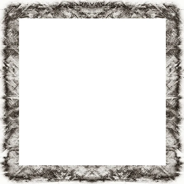 Oude Kleur Grunge Vintage Textuur Met Retro Patroon Vierkant Frame — Stockfoto