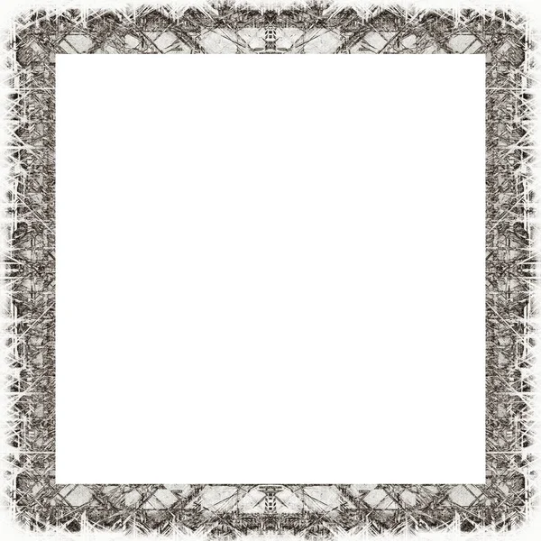 Oude Kleur Grunge Vintage Textuur Met Retro Patroon Vierkant Frame — Stockfoto