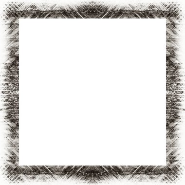 Geçmişe dönük eski grunge klasik deseni, resim için boş alanı olan kare çerçeve, metin.