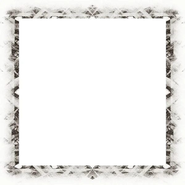 Oude Kleur Grunge Vintage Textuur Met Retro Patroon Vierkant Frame — Stockfoto