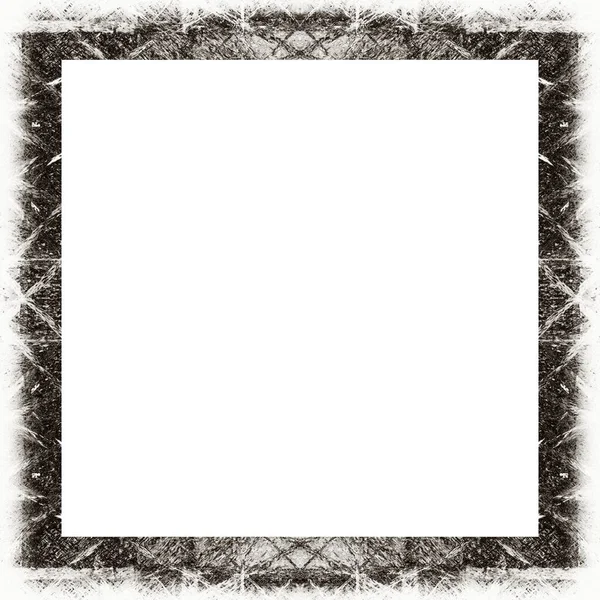 Oude Kleur Grunge Vintage Textuur Met Retro Patroon Vierkant Frame — Stockfoto