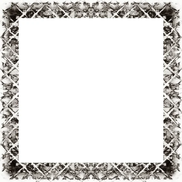 Oude Kleur Grunge Vintage Textuur Met Retro Patroon Vierkant Frame — Stockfoto