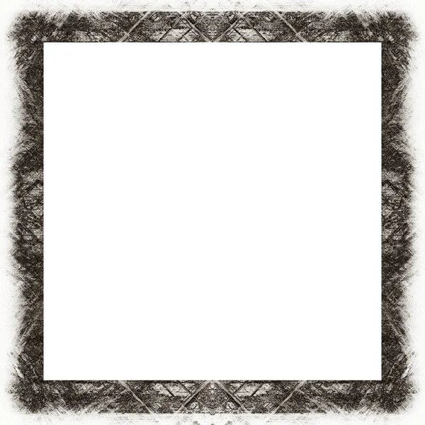 Oude Kleur Grunge Vintage Textuur Met Retro Patroon Vierkant Frame — Stockfoto