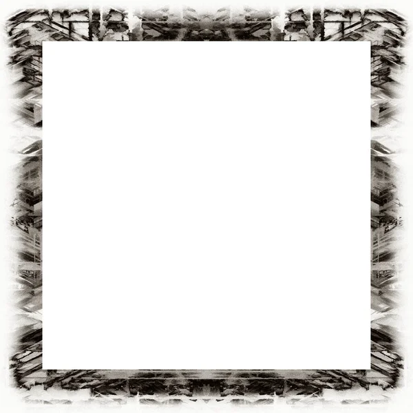 Oude Kleur Grunge Vintage Textuur Met Retro Patroon Vierkant Frame — Stockfoto