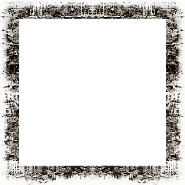 Oude Kleur Grunge Vintage Textuur Met Retro Patroon Vierkant Frame — Stockfoto