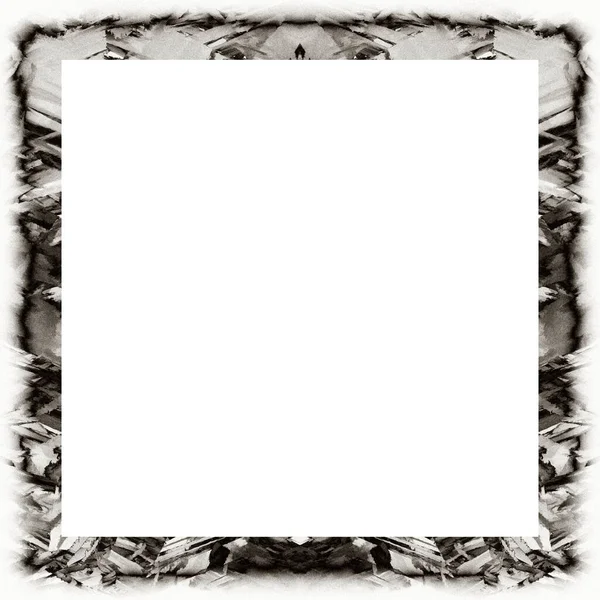 Oude Kleur Grunge Vintage Textuur Met Retro Patroon Vierkant Frame — Stockfoto