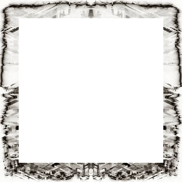 Old Color Grunge Vintage Texture Retro Pattern Square Frame Empty — Stock Photo, Image