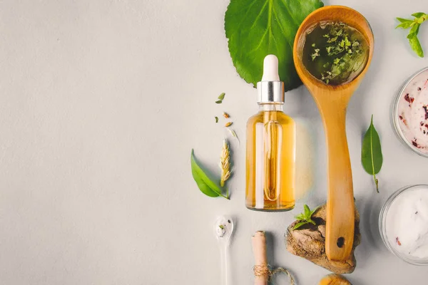 Homeopatik yağlar, bağırsak sağlık, Cilt Bakımı diyet takviyeleri.