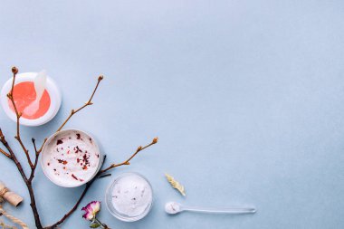 Organik kozmetik sebze el yapımı malzemeler ile. Spa, evde bakım: maske, peeling, yoğun beslenme