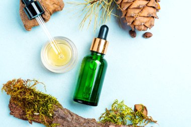 Homeopatik yağlar, bağırsak sağlık, Cilt Bakımı diyet takviyeleri. Doğal kozmetik, hafif bir arka plan üzerinde cilt bakımı için yağlar.