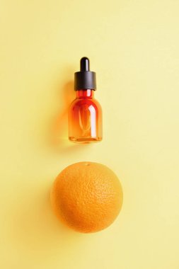 Organik bio kozmetik vitamin C. Homeopatik yağlar ile diyet takviyeleri. Minimalizm düz kavramı yatıyordu