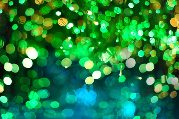 Vert Néon Festive Noël Élégant Fond Abstrait Avec Des Lumières — Photo