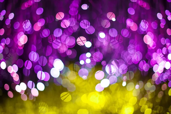 Fête de Noël élégant fond abstrait avec des lumières et des étoiles bokeh violet et néon — Photo