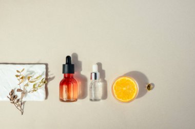 C vitamini ile doğal kozmetik. Cilt güzellik sağlık konsepti.