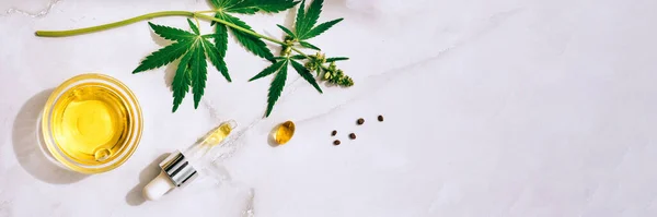 Medical marijuana cannabis cbd oil. CBD oil hemp products Alternative Homeopathy — Stock Photo, Image