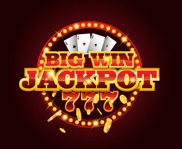 Casino Vektor Golden Slot Maschine mit 777 Zahlen — Stockvektor