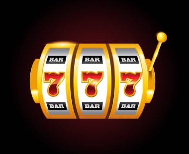 Casino vektör altın slot makinesinin 777 numaraları ile