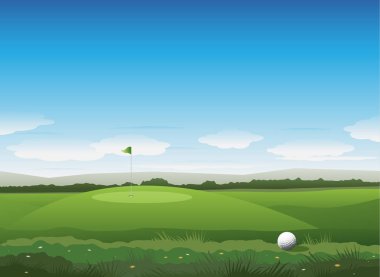 Doğa golf vektör arka plan