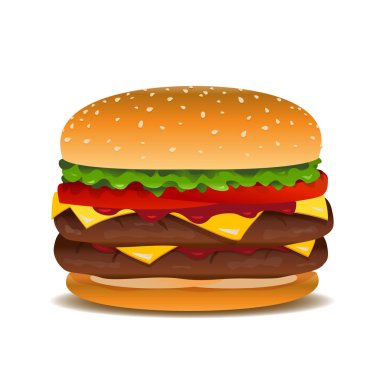 Vektör hamburger klip sanat çizim