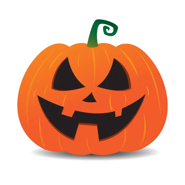 Calabaza jack o linterna sonriente cara — Vector de stock