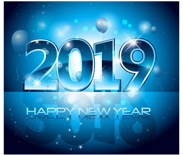 Φόντο διάνυσμα 2019 ευτυχισμένο το νέο έτος — Διανυσματικό Αρχείο