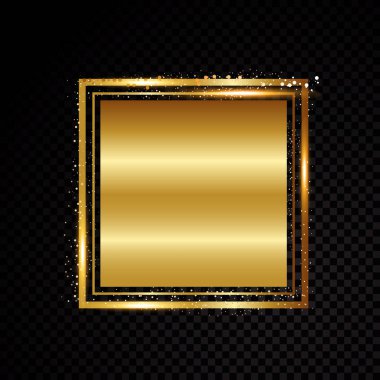 Altın ışıltılı sarmal yıldız tozu iz köpüklü parçacıklar şeffaf arka plan üzerinde. Uzay kuyruklu yıldız kuyruk. Vektör glamour moda çizim