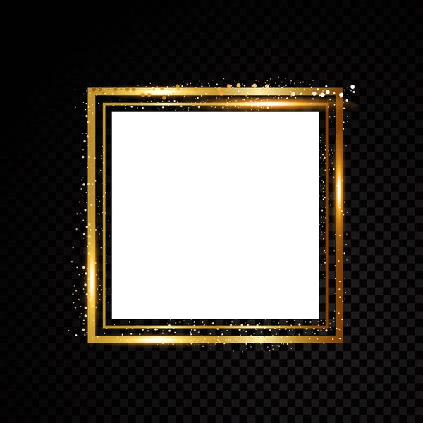 Altın ışıltılı sarmal yıldız tozu iz köpüklü parçacıklar şeffaf arka plan üzerinde. Uzay kuyruklu yıldız kuyruk. Vektör glamour moda çizim