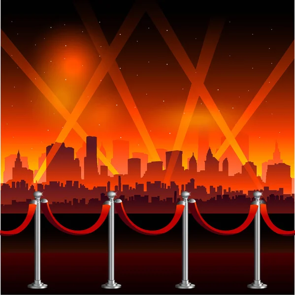 Hollywood red carpet background — Stock Vector