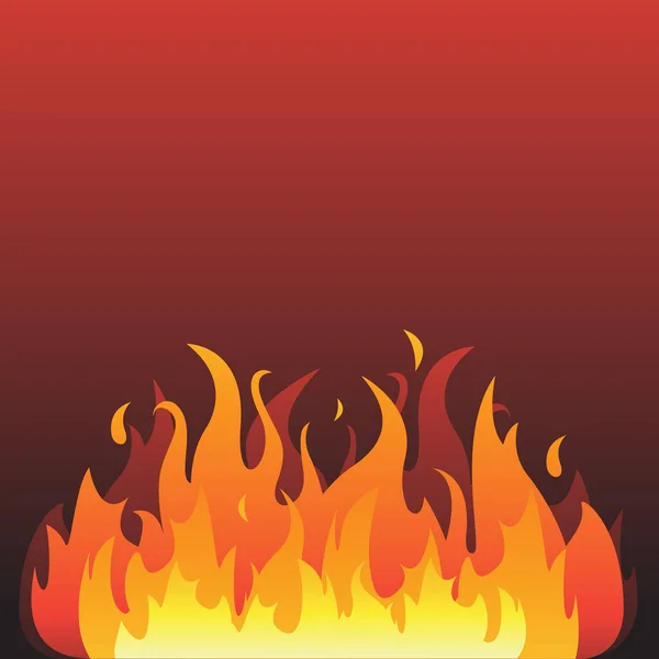 Vektor Grafik Flammen Illustration isoliert auf schwarz — Stockvektor