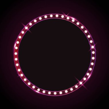 Parlak tiyatro parlayan retro sinema neon işareti vektör