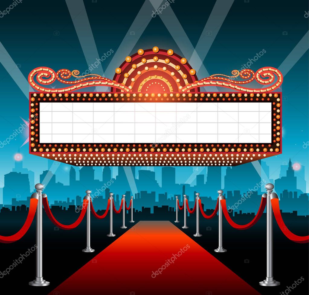 Hollywood red carpet background