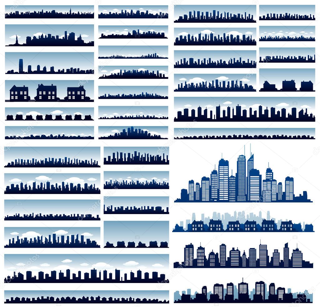 City skyline vector silhouette