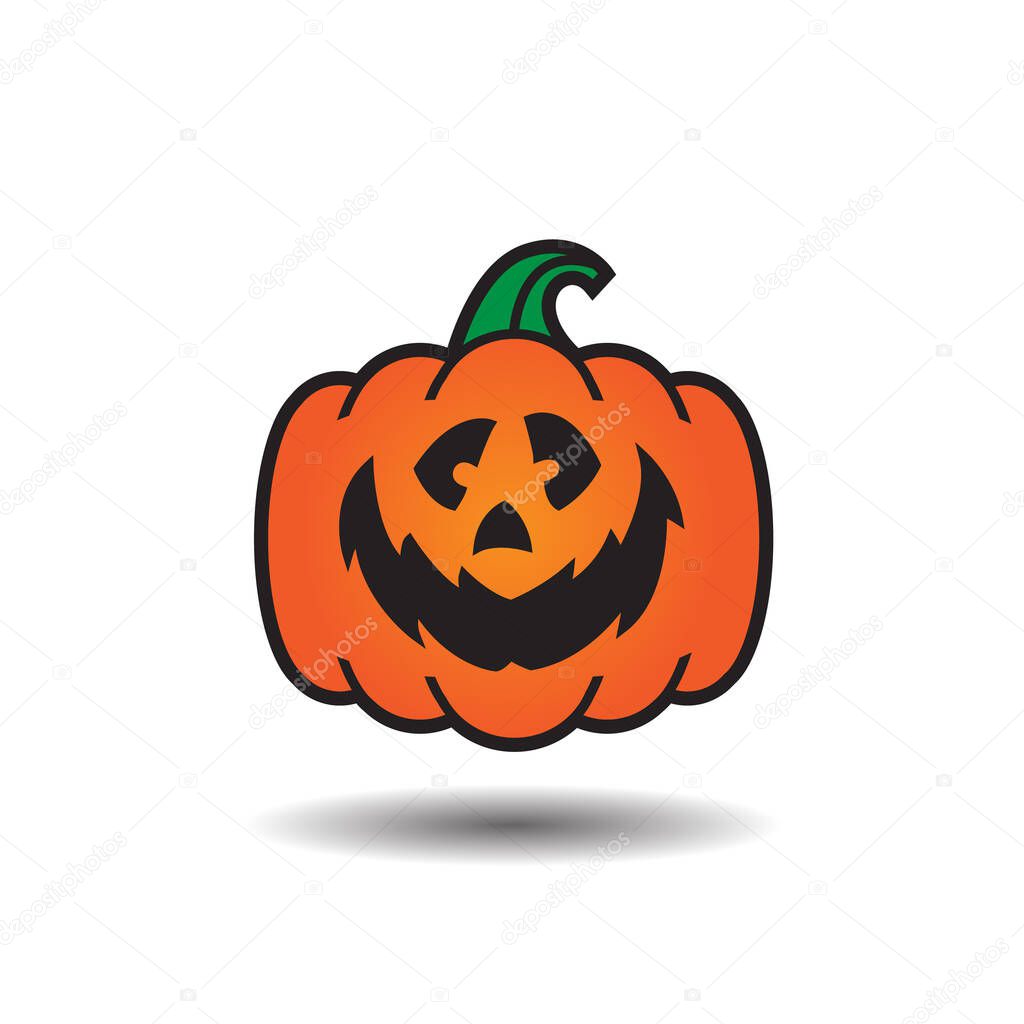 Pumpkin Jack o lantern smile icon