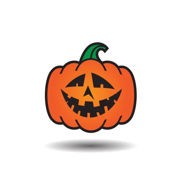 Pumpkin Jack o lantern smile icon — Stock Vector