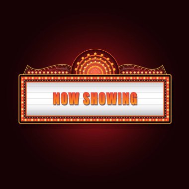 Kopyspace vektör tiyatro işareti pankartı