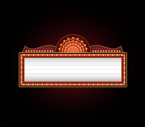 Copyspace vector theater sign banner — Stock Vector