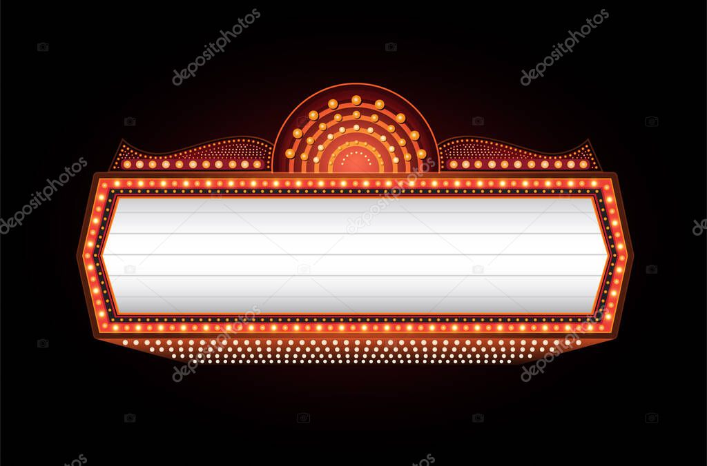 Copyspace vector theater sign banner