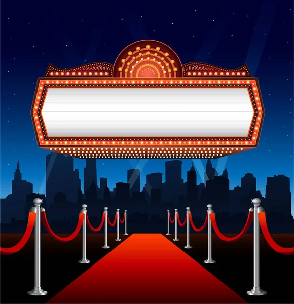 Bannière vectorielle de panneau de théâtre de Copyspace — Image vectorielle
