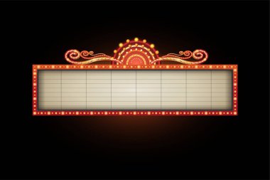 Kopyspace vektör tiyatro işareti pankartı