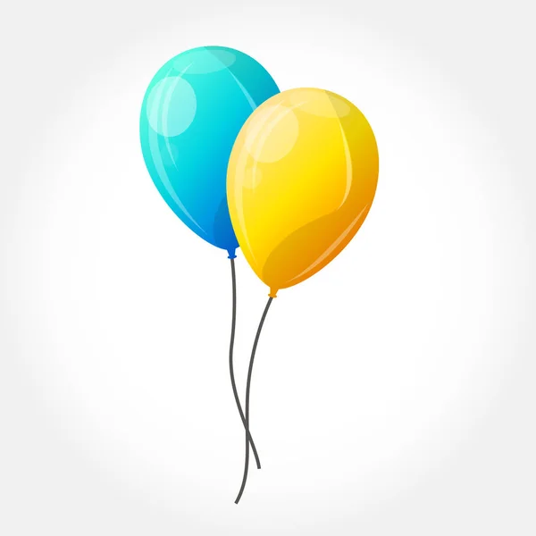 Conjunto de coloridos globos redondos vector niños . — Vector de stock