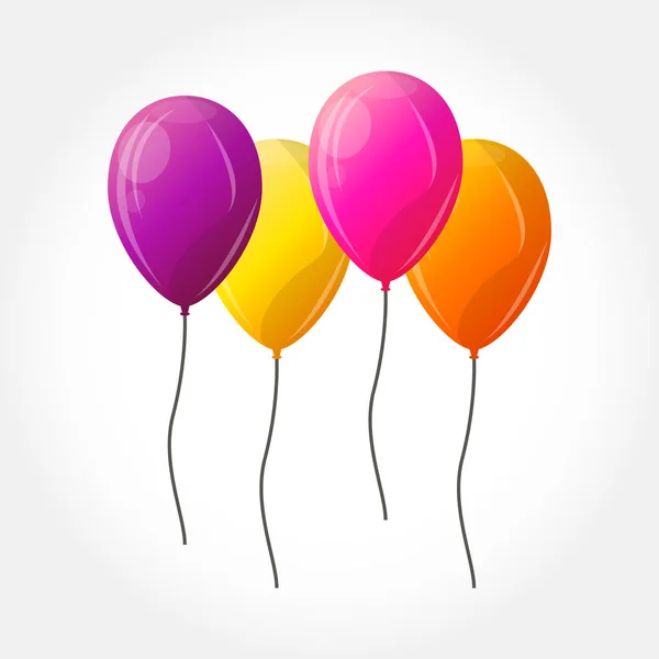 Conjunto de coloridos globos redondos vector niños . — Vector de stock